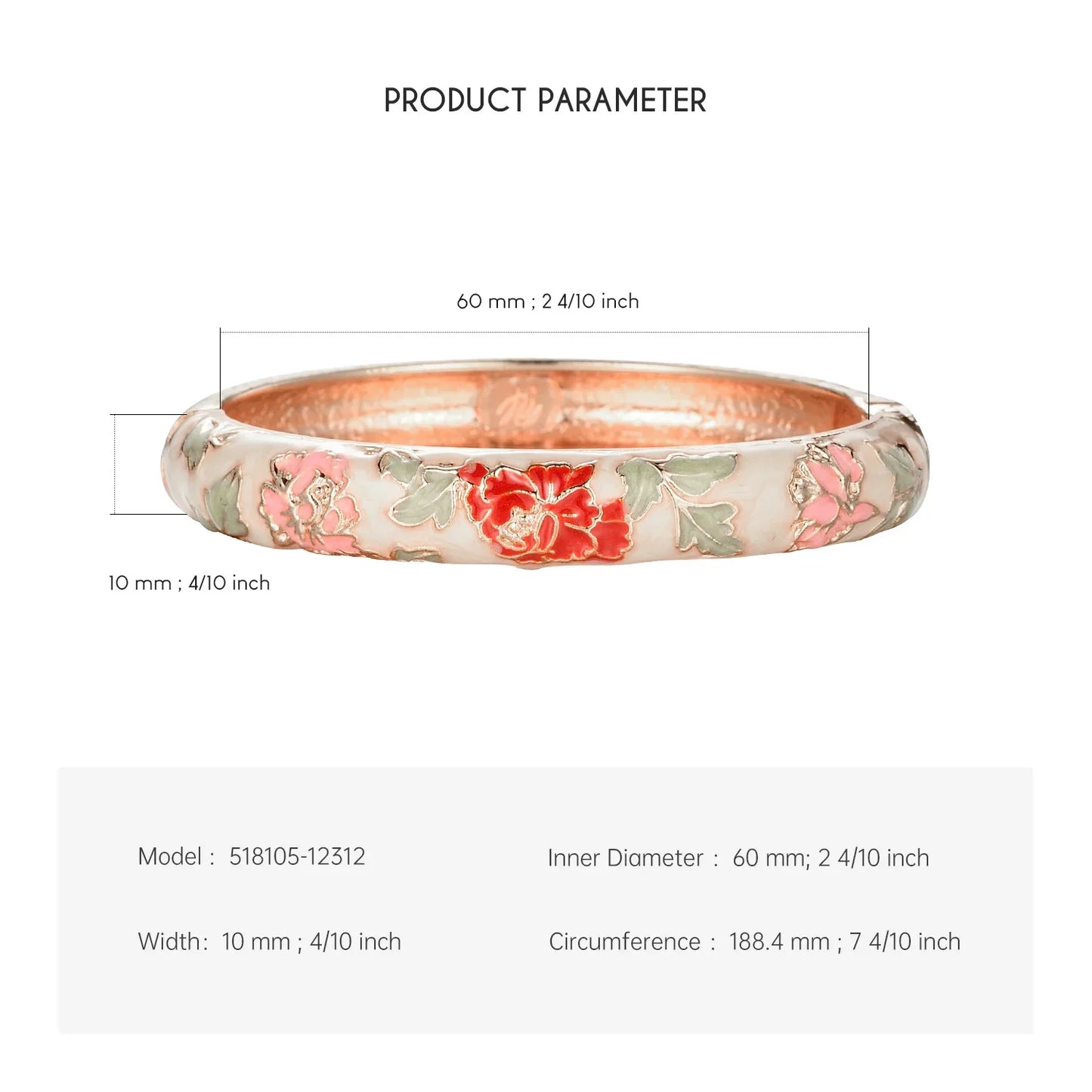 Enameled Bracelets For Women Flower Women Bangles Indian Chinese Viking Bracelet On Hand African Jewelry Dubai Women's Gift Girl