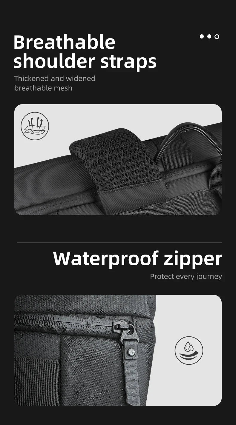 HK Waterproof Roll-Top Backpack for Men Large Capacity Expandable 17 Inch Laptop Bag Leisure Travel Backpack Hiking Camping Bags
