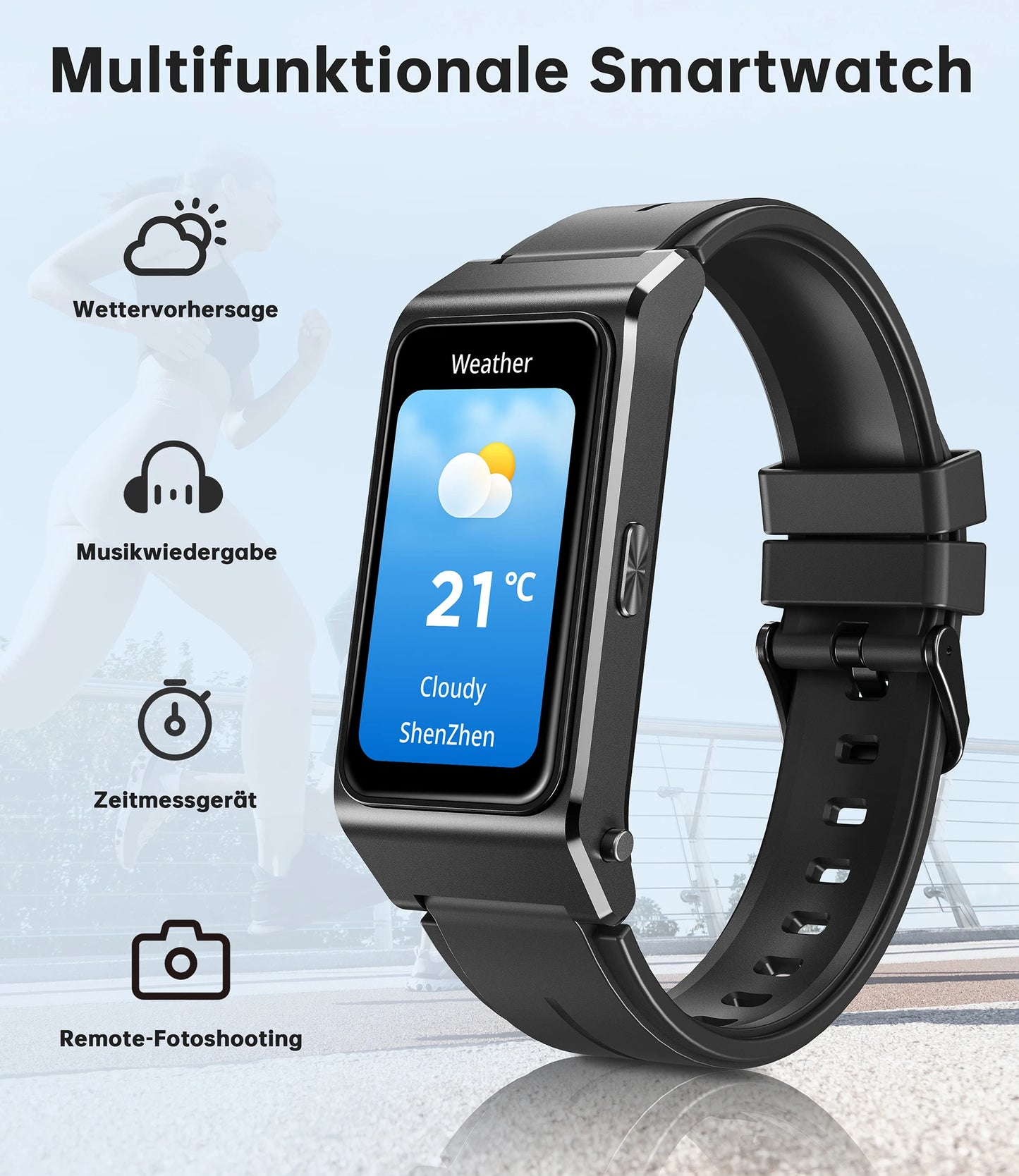 OUKITEL BT11 Smartwatch Bluetooth Headset 2-in-1, 24h Health Monitoring, 1.47" AMOLED Display, Waterproof Sports Fitness Watch