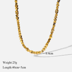 316L Stainless Steel Exaggerated Gold Color Thick Chain Pendant Necklace For Women