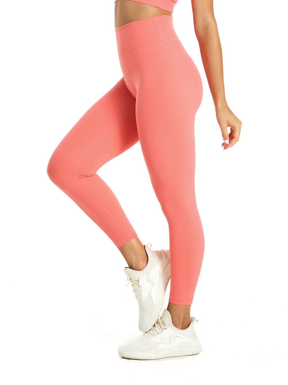 Women Workout Leggings No Front Seam Buttery Soft Yoga Pants Curved Contour