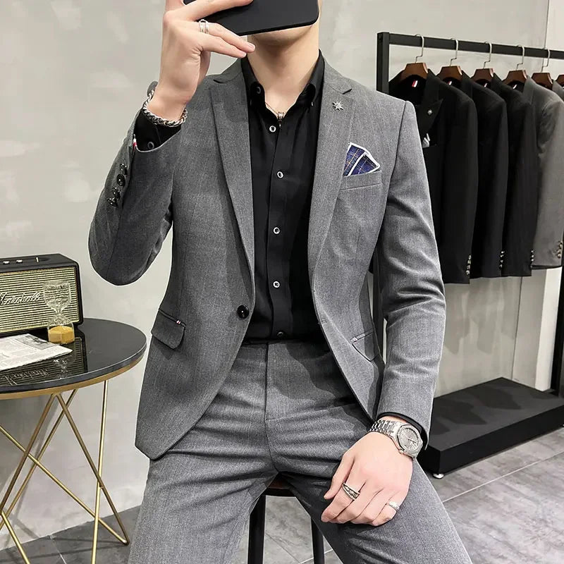 Tuxedo for Mens: Suit with Trousers for Weddings and Business Casual Events