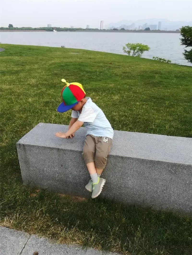 Funny Snapback Hat Helicopter Propeller Adventure Dad Hat Rainbow Bamboo Dragonfly Baseball Cap For Adult Kids Boys Girls