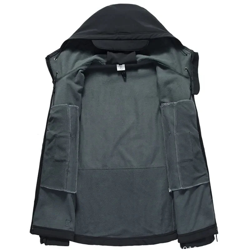 fishing Shark Skin Soft Shell Jackets Men Tactical Windproof Waterproof jacket