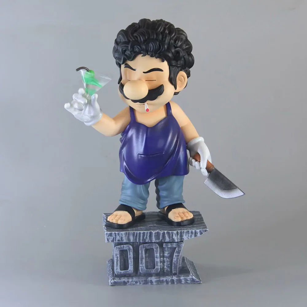 Super Mario as The Godfather 007 PVC Action Figures Toy Model Toys 16cm