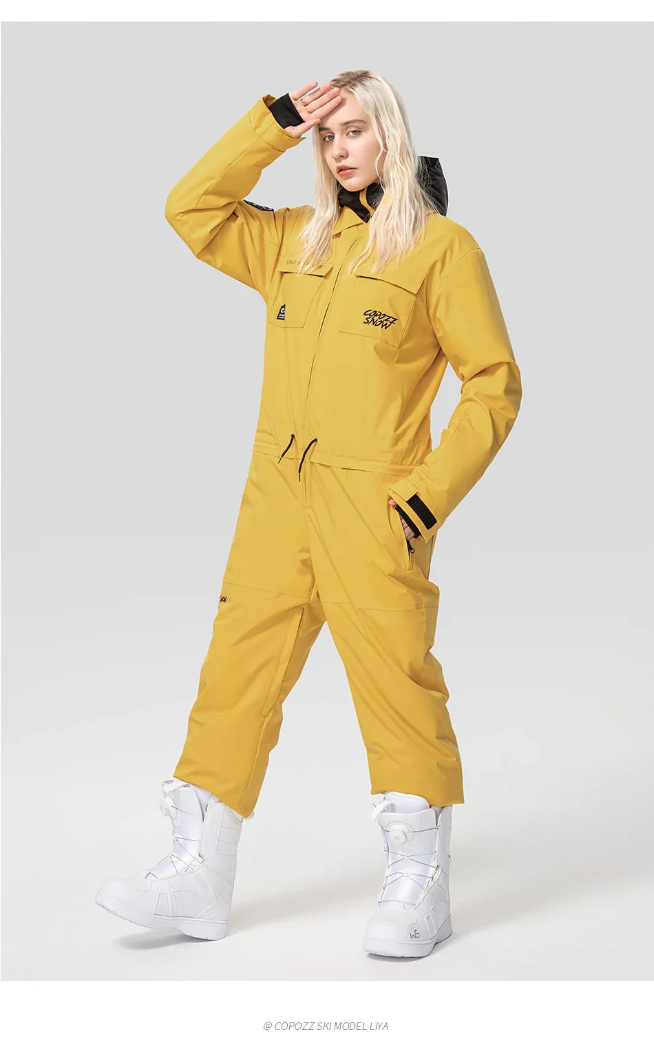 Thick Men Women One-Piece Ski Jumpsuit Outdoor Sports Snowboard Jacket Warm Jump Suit Waterproof Winter Clothes Overalls Hooded