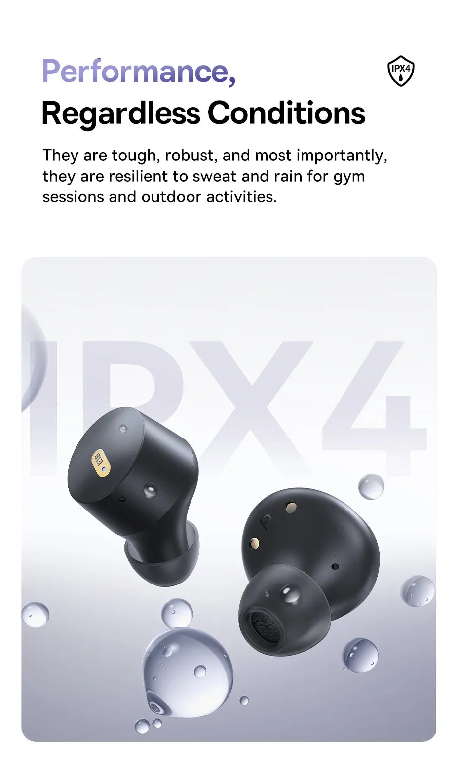 Baseus Bowie E18 True Wireless Earbuds Bluetooth 5.3 AI ENC Earphones 25H Long Playtime IPX4 Waterproof Mini bean earbud