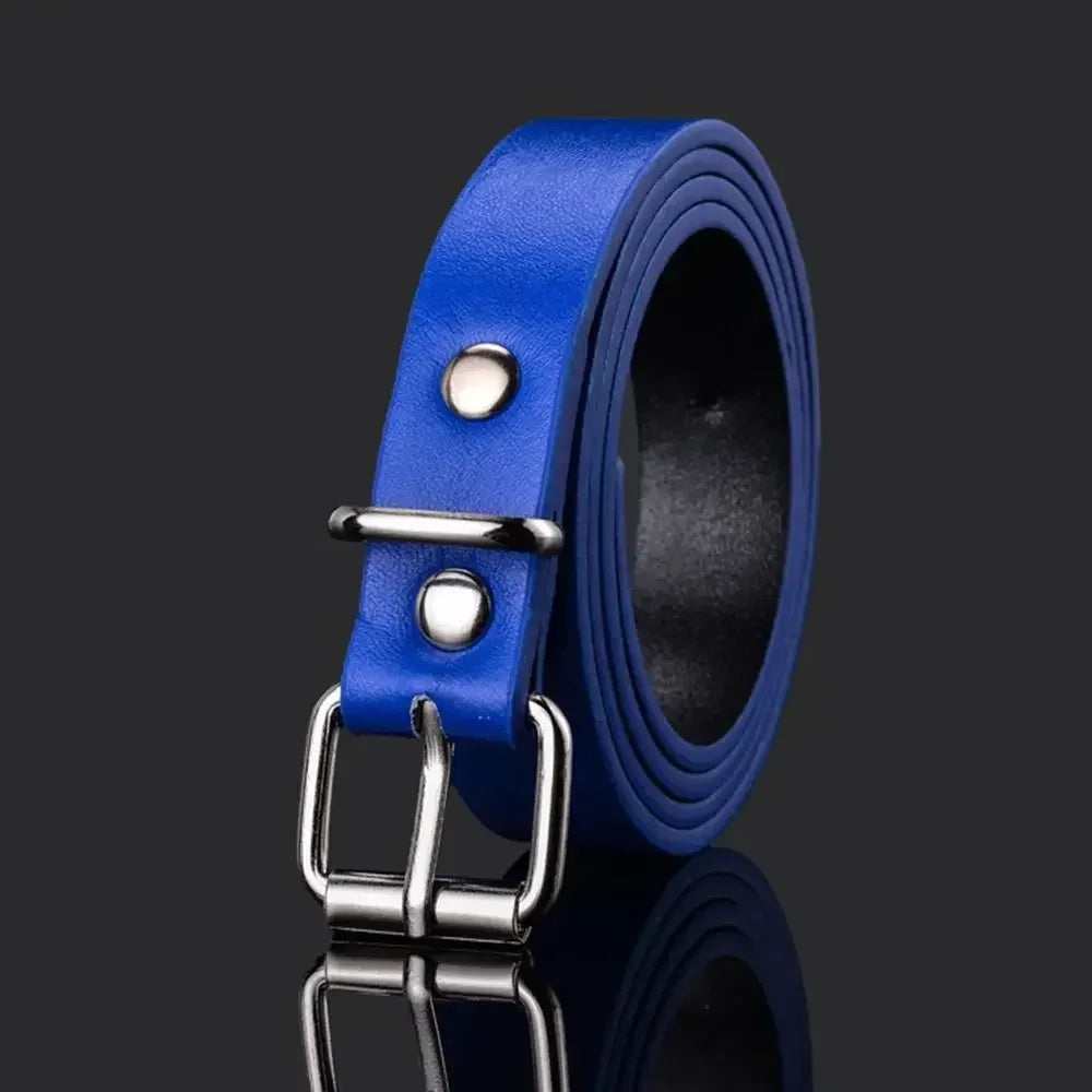 Children PU Leather Belts Boys Girls Kid Waist Strap Waistband Metal Buckle For Jeans Pants Trousers Dress Adjustable Belt