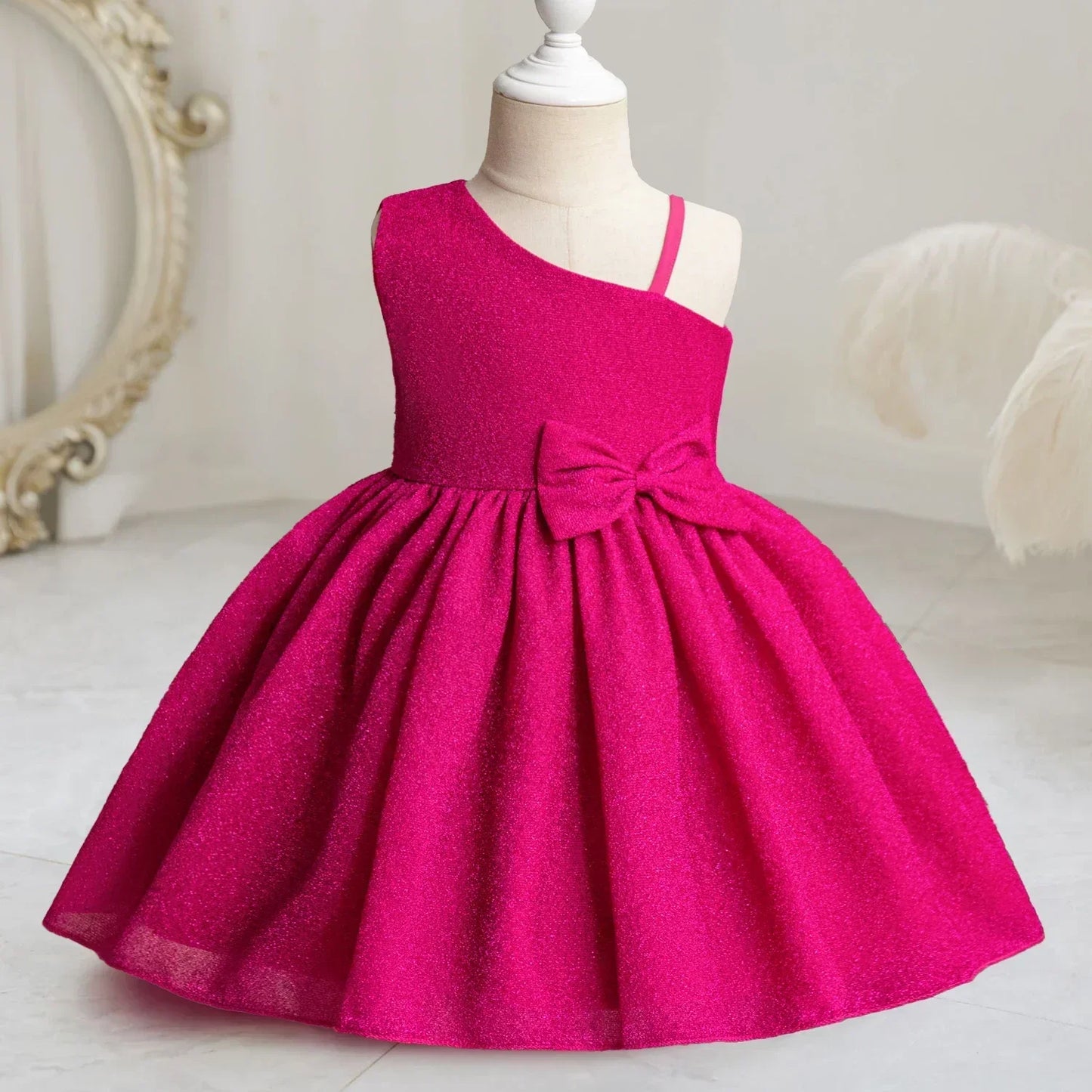 Christmas Unicorn Children's Sequins Tutu Dress Girls Rainbow Wedding Birthday Party Princess Dress Performance Cosplay Costume