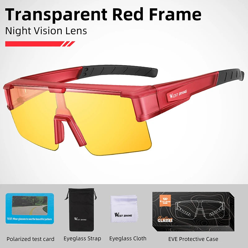 Cycling Glasses Fit Over Myopic Sunglasses UV 400 Polarized Fishing Bike