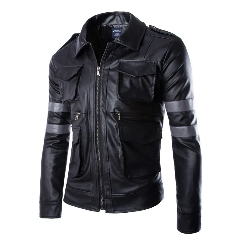 Deepening the crisis of high-end slim-fit Lyon hunting three-dimensional pocket leather