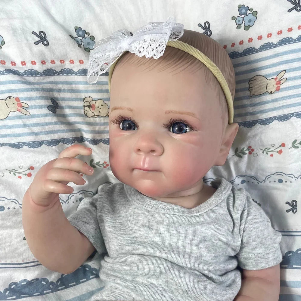 MRB 18 Inch Bettie Full Body Vinyl Girl Washable Reborn Baby Doll With Painted Lifelike Hair Bebe Reborn Christmas Toys