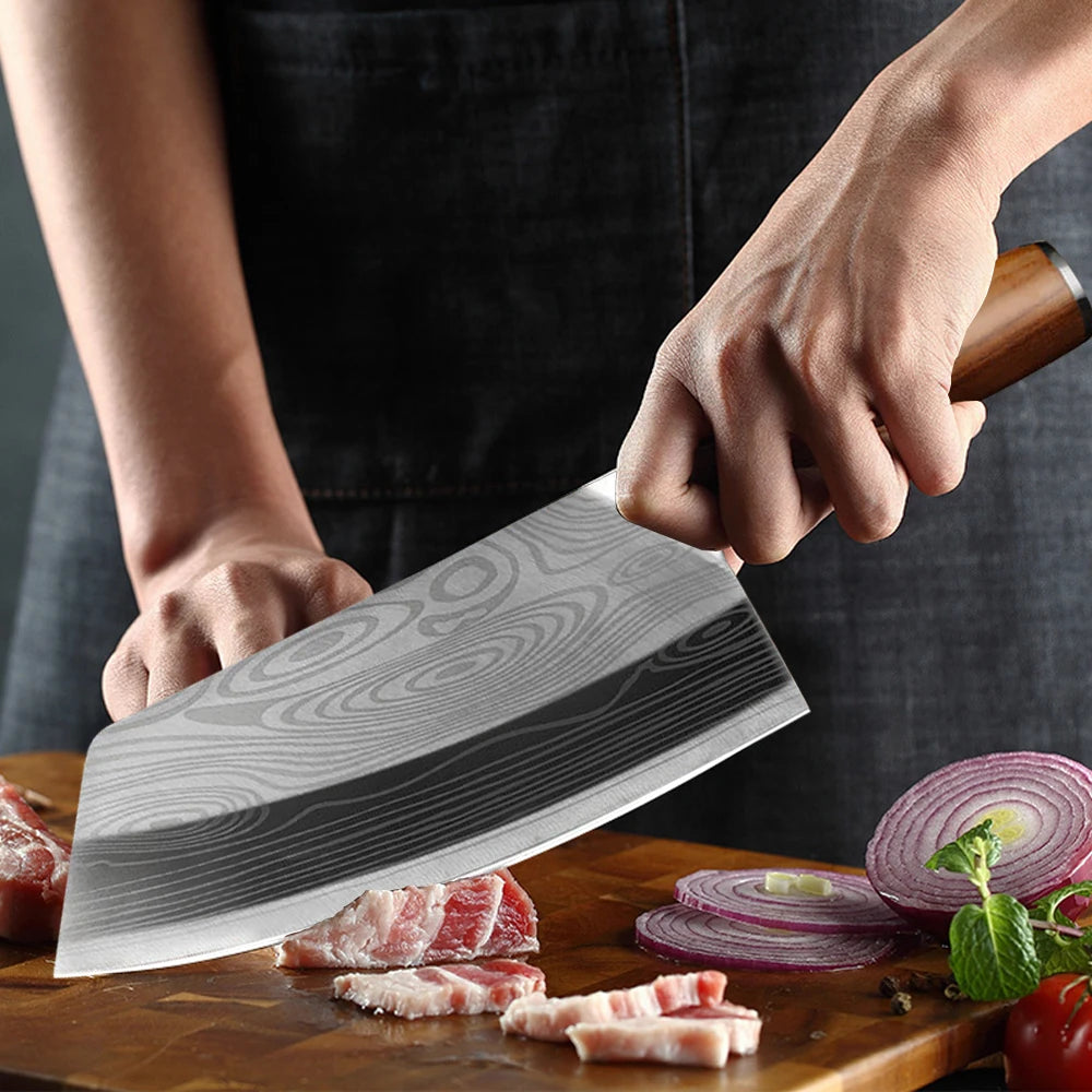 Kitchen Knife Cleaver Chef Knife Stainless Steel Razor Sharp Slicing Chopping Meat