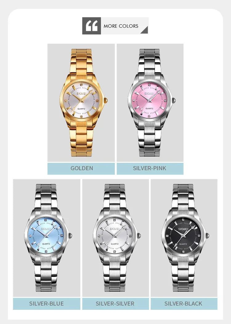 Skmei Japan Movement Luxury Quartz Watches For Women Thin Lady Hour Ladies Reloj Mujer Fashion Simple Quartz Women Watch 1620