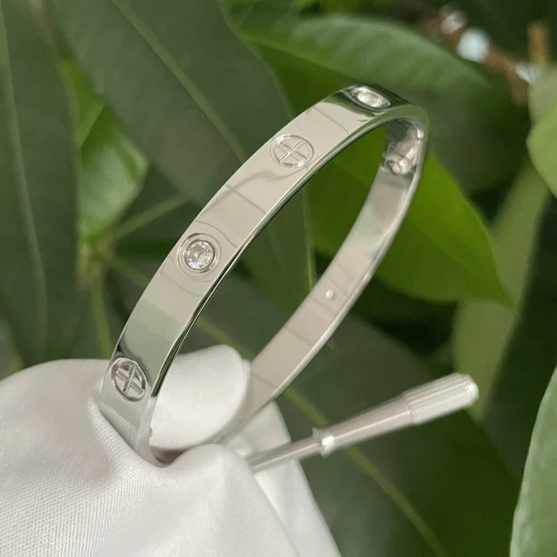 Luxury Brand Jewelry Fashion Stainless Steel Charm Luxury Jewelry Bangle SCREW Cartierreds Bracelets Couple Gift