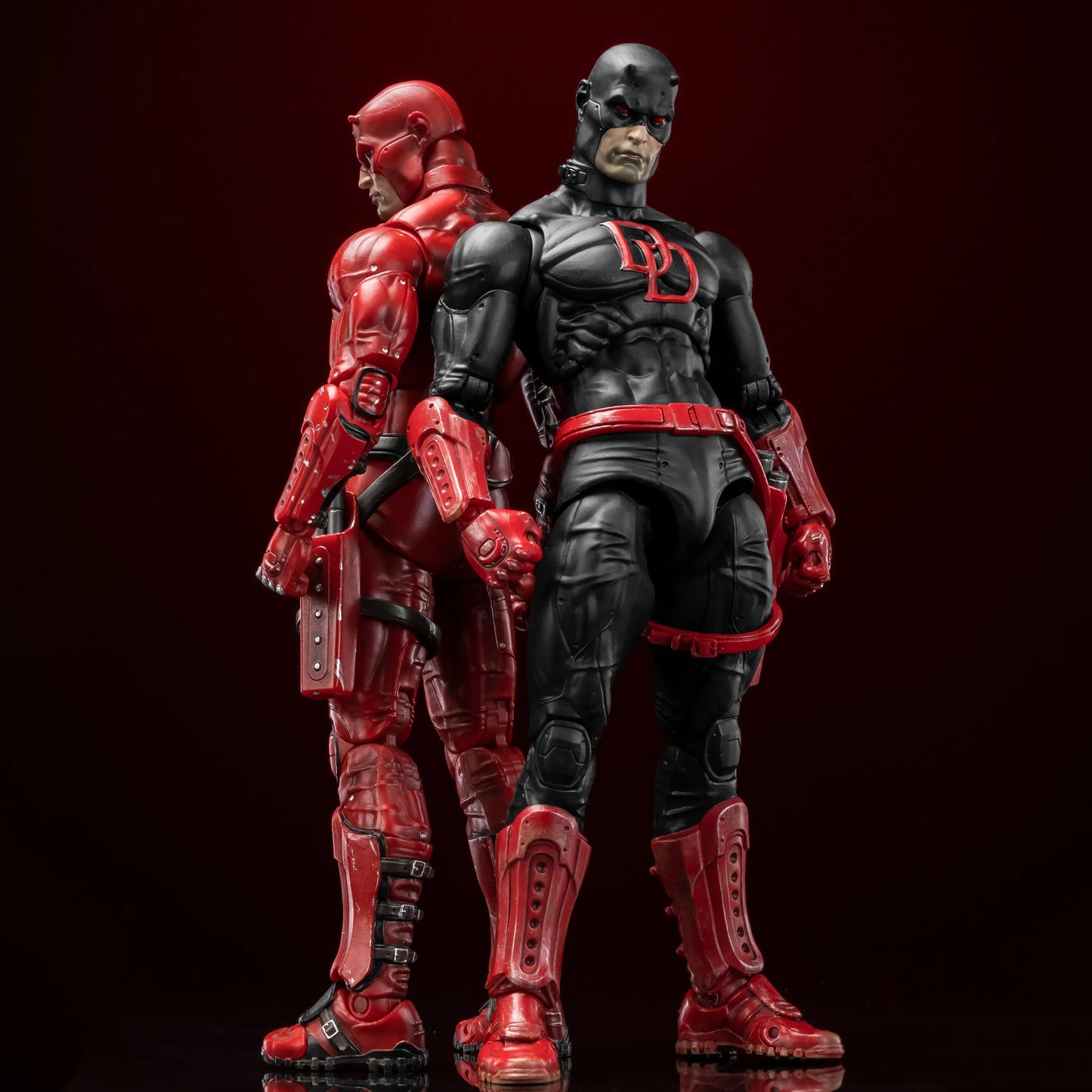 In Stock - FlefToys Marvel Daredevil Classic Red Shadowland Reborn Black 8" Action Figure Devil Defenders Matt Murdock Legends