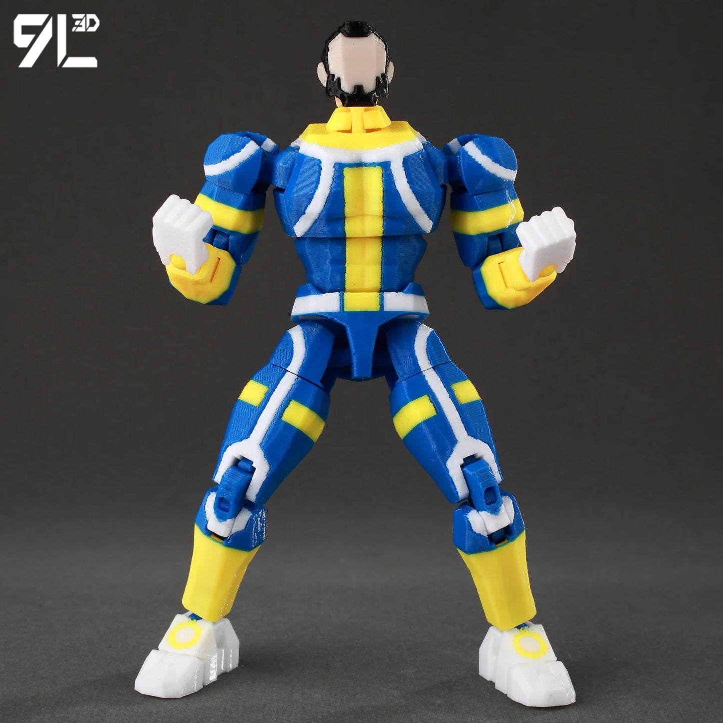 9L3D Lucky13 Invincible IMMORTAL Action Figure Dummy13 BlueYellow Suit T13 Multi-Jointed 3D Printed Collectible Toys Titan13
