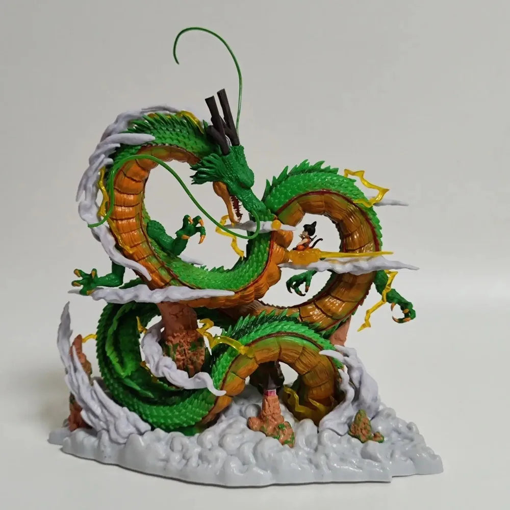 23cm/9.05in Anime Dragon Ball Z Shenron Figure Goku And Shenron Action Figurine Model Pvc Statue Doll Collection Toy Gifts