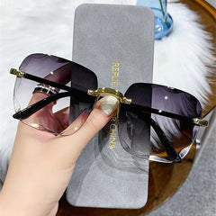 Sunglasses for Women Rimless Gradient Ocean Lens Female Male Eyeglasses