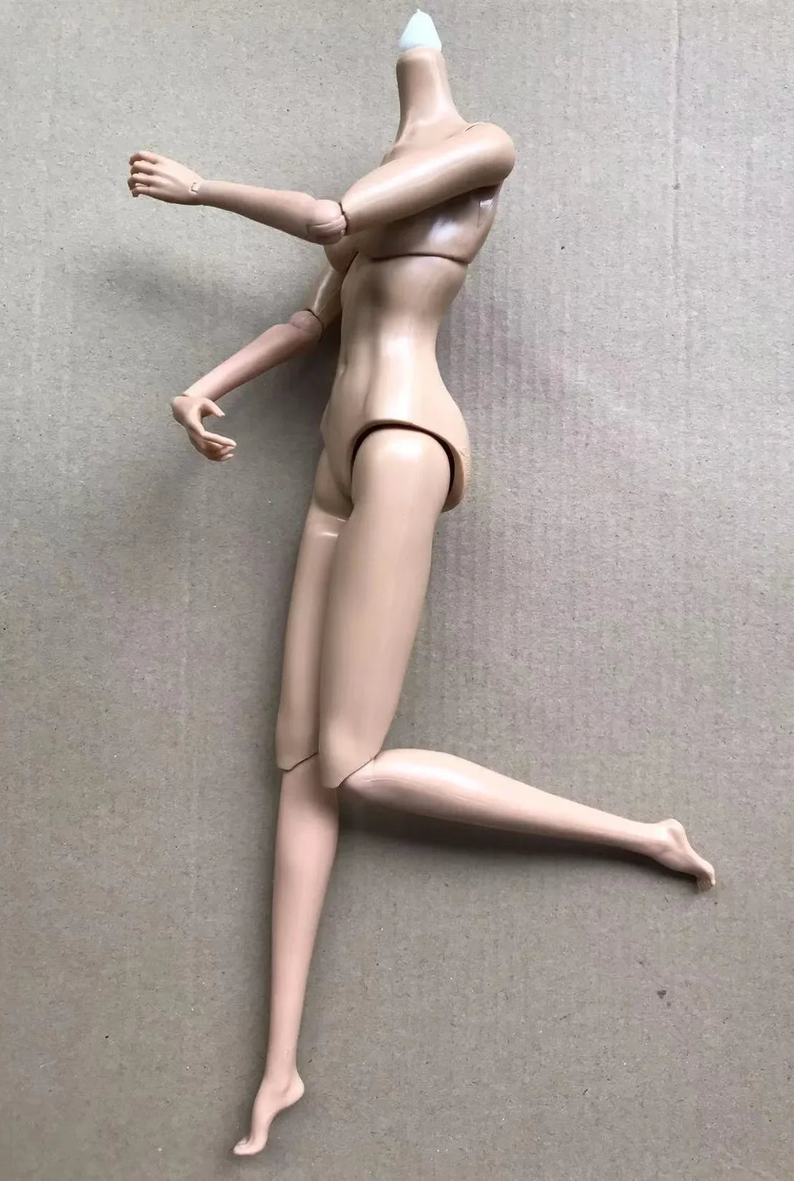 MENGF New Doll Heads Pink Beige Japan White Super White Blue Green Skin Doll Parts DIY Dressing Doll Body Figures Yoga Doll Body