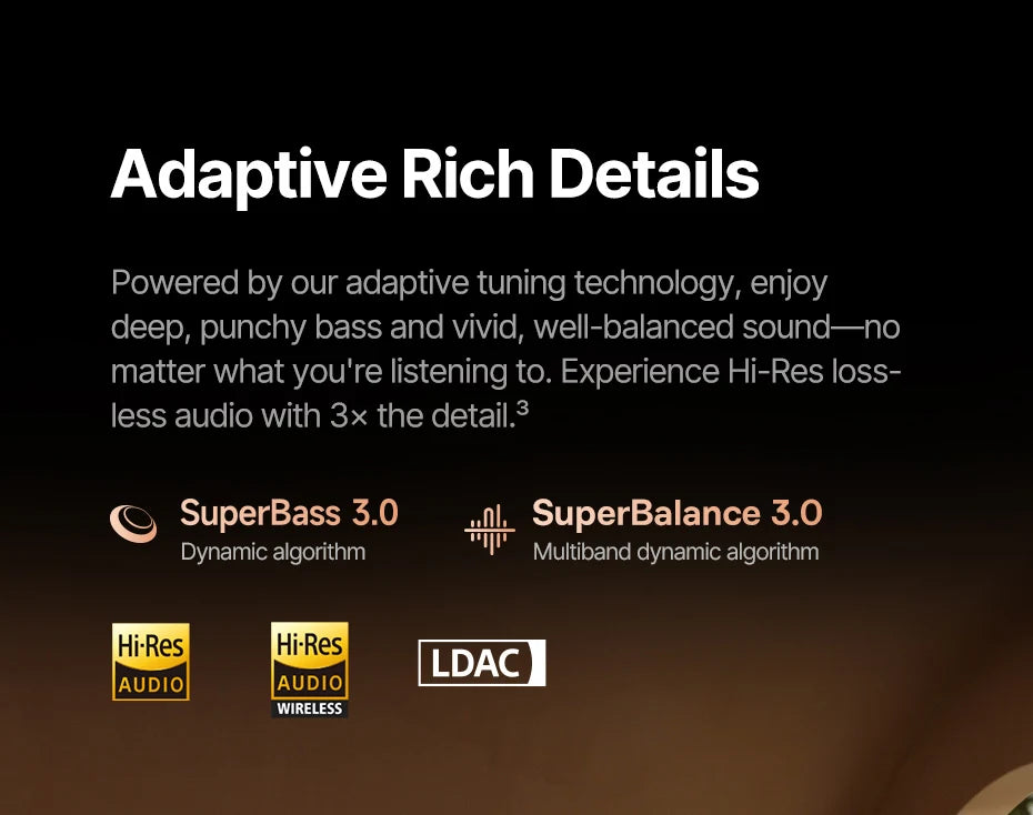 Baseus Inspire XH1 Sound by Bose ANC Wireless Headphone Bluetooth 6.1 48dB Adaptive Noise Cancellation Headset Hi-Res LDAC 100Hr