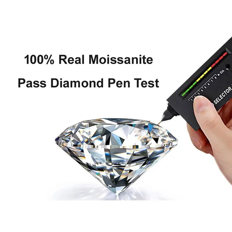 QMSHR 925 sterling silver Moissanite ring for women,Gra-certified  plated with white gold engagement jewelry gift