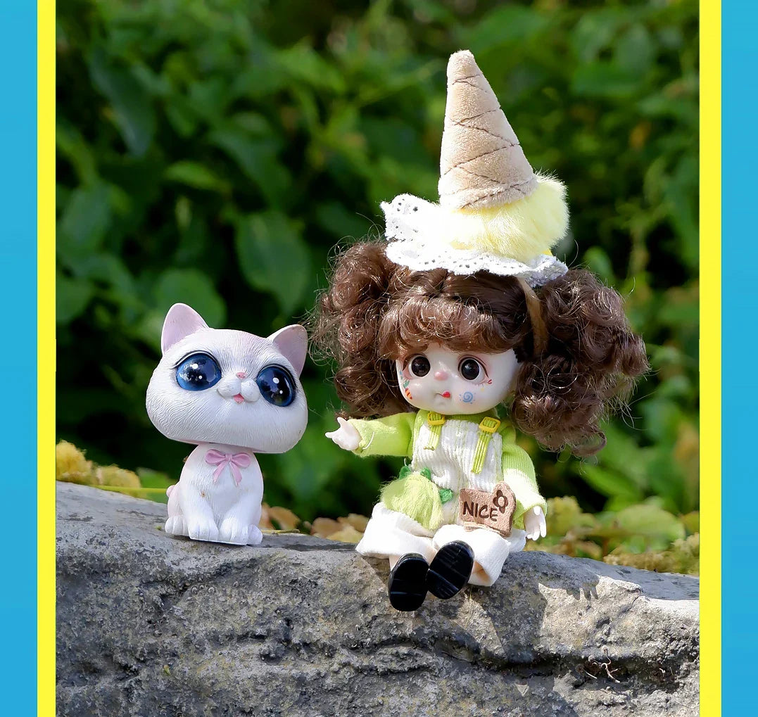 bjd doll Dolls for girls Labbu doll pocket mini blyth girl Doll Barbi cry Baby Rainbow Ball jointed doll Mobile phone Decoration