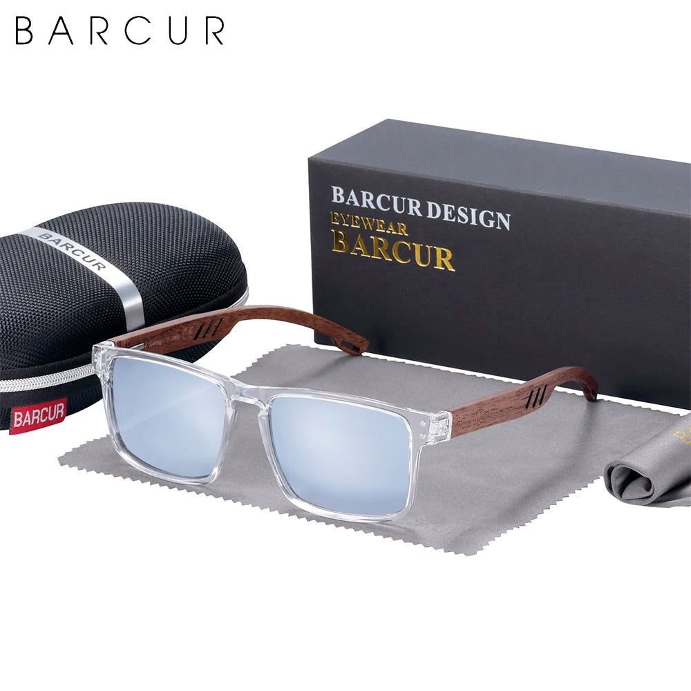 Sunglasses for Men Brand Designer Natural Walnut Wood Sun Glasses