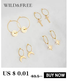 Stainless Steel Necklace Gold Plated Necklaces For Women Punk Style Geometric