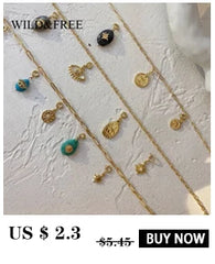 Stainless Steel Necklace Gold Plated Necklaces For Women Punk Style Geometric