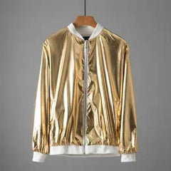 Mens Windbreaker Jackets Nightclub Stage Singer Costume Streetwear