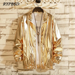 Mens Windbreaker Jackets Nightclub Stage Singer Costume Streetwear