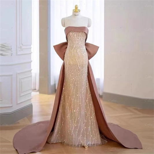 Evening wear Dresses: Woman Plus Size Off the Shoulder Evening Dresses Long