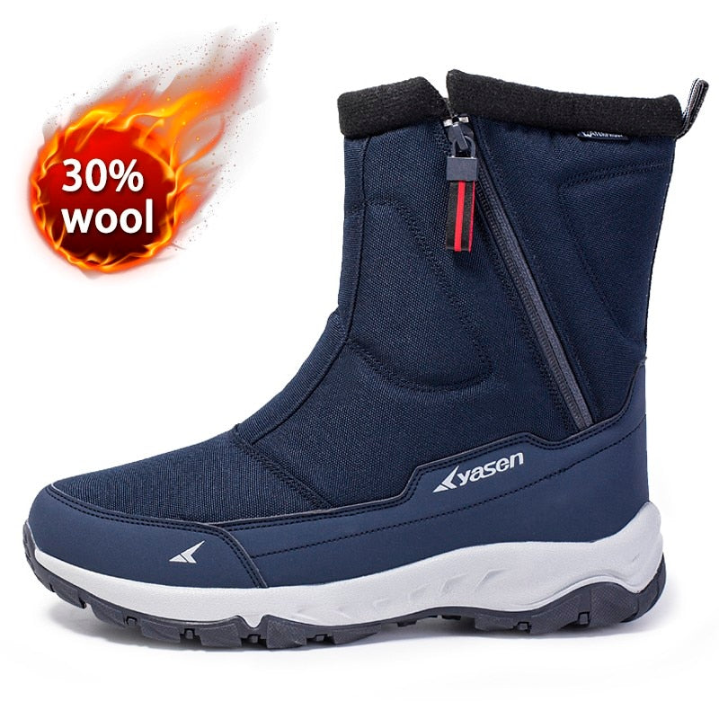 Winter Thick Couple Snow Boots Plus Mens Warm Side Zipper Outdoor