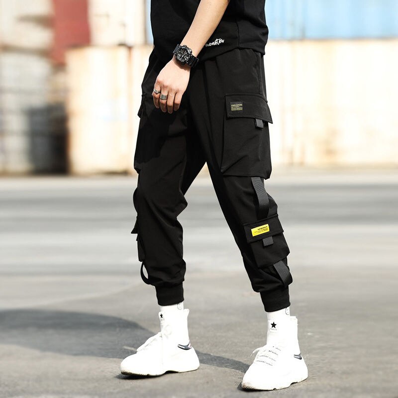 Winter Men Plus Velvet Cargo Pants Multi-pocket Harem Pants Joggers Men