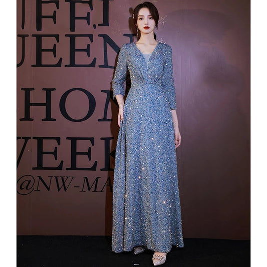 Evening wear Dresses: Elegant Robe De Soiree Zipper Women Party Dresses Plus Size