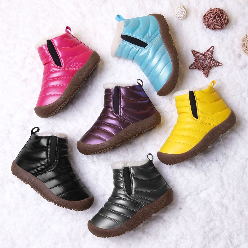 Winter Boots Girls Waterproof Snow Shoes Kids Toddler Keep Warm Children
