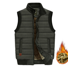 Mens Jacket Sleeveless Vest Winter Male Fleece Warm Vest Coats