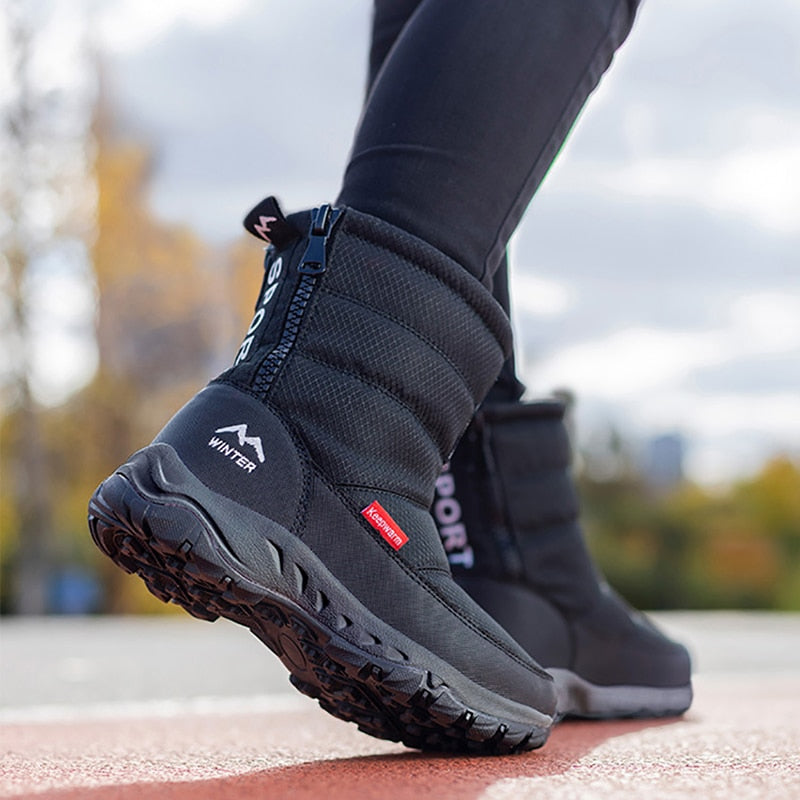 Women Boots Non-slip Waterproof Winter Ankle Snow Boots Platform