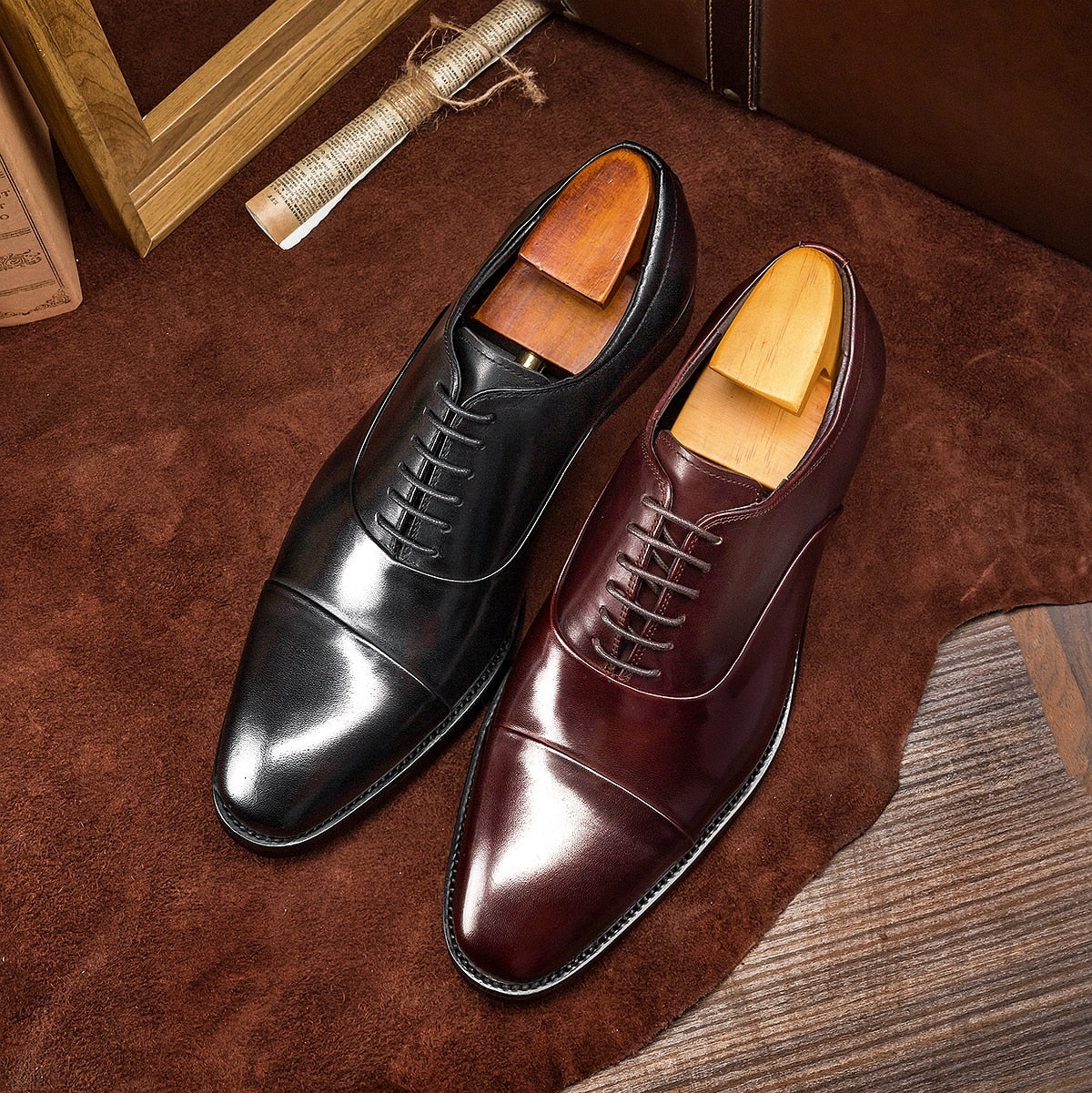 Men Dress Shoes Party / Office & Career / Wedding Lace-Up Oxford