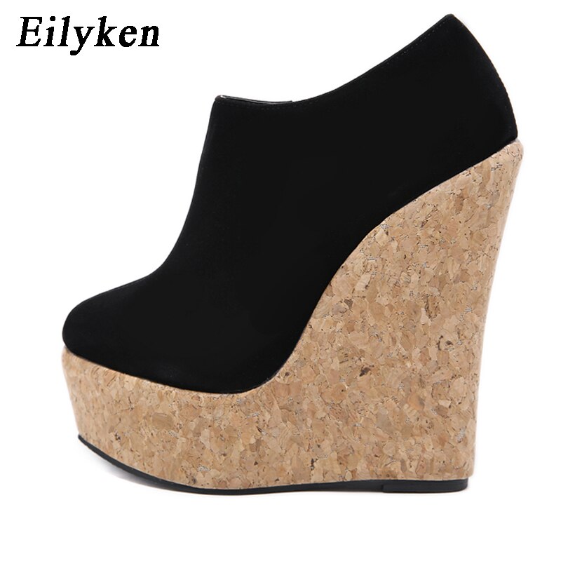 Platform Wedges Simplicity Round Toe Spring/Autumn  High-heel Women Pumps Shoes