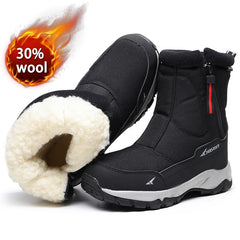 Fashion Snow Boots Men waterproof winter men‘s boots plush