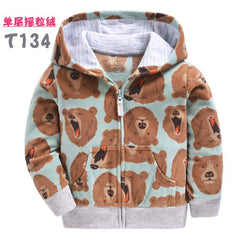 Toddler kids coats fleece boys jacket children clothes dinosaur girls clothes rainbow