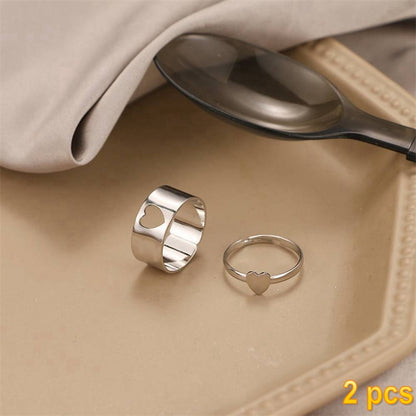 Trendy Gold Butterfly Rings For Women Men Lover Couple Rings Set