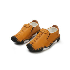 Children England Style Boys Leather Shoes Baby Fashion Sewing Casual