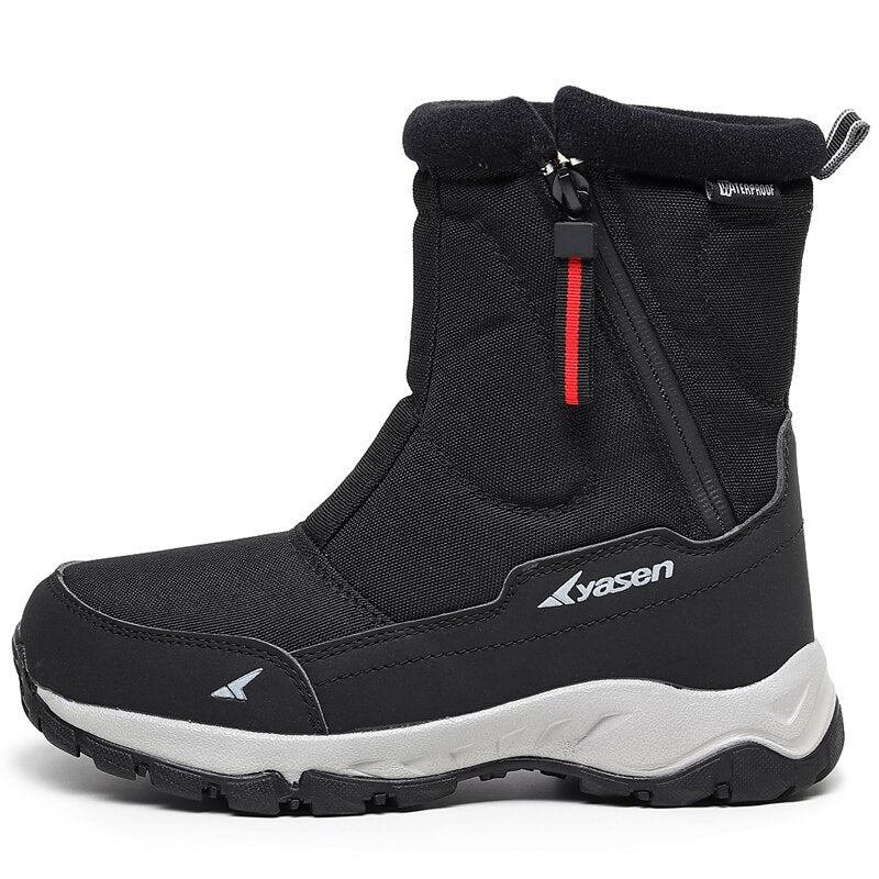 Winter Thick Couple Snow Boots Plus Mens Warm Side Zipper Outdoor