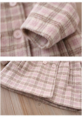 Girl Wool Coat Children Clothes Thick Baby Cotton-Padded