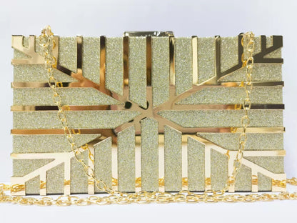 Luxury Evening Bag Women Party Banquet Glitter Bag Gold Wedding Clutches