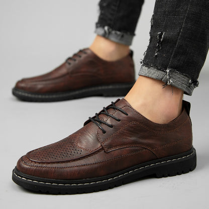 Men Quality Leather Shoes British Business lace up fashion