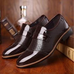 Men Pu Leather Shoes Head Leather Soft Anti-slip Rubber Loafers Shoes